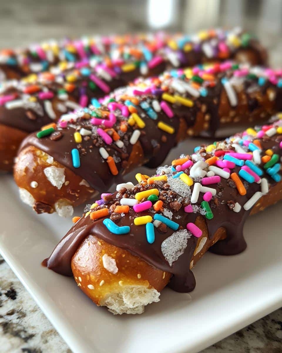 Decorated Pretzel Rods - detail 2