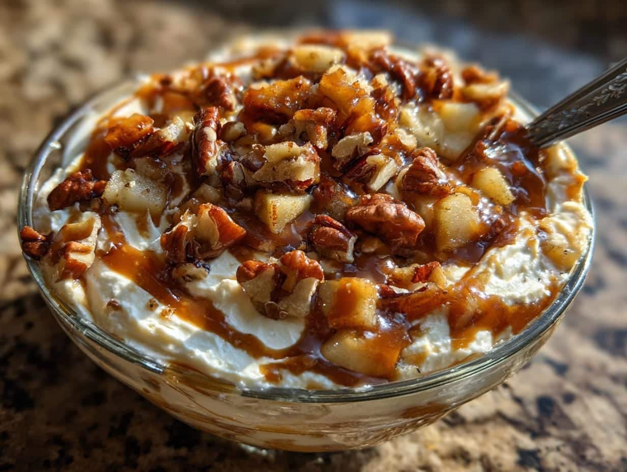 10-Minute Easy Caramel Apple Cheesecake Dip – Simply Divine