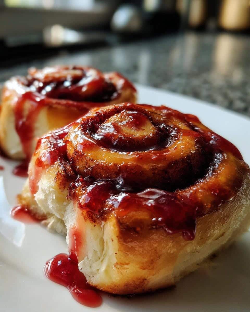 Halloween Breakfast Idea - Bloody Cinnamon Rolls - detail 2