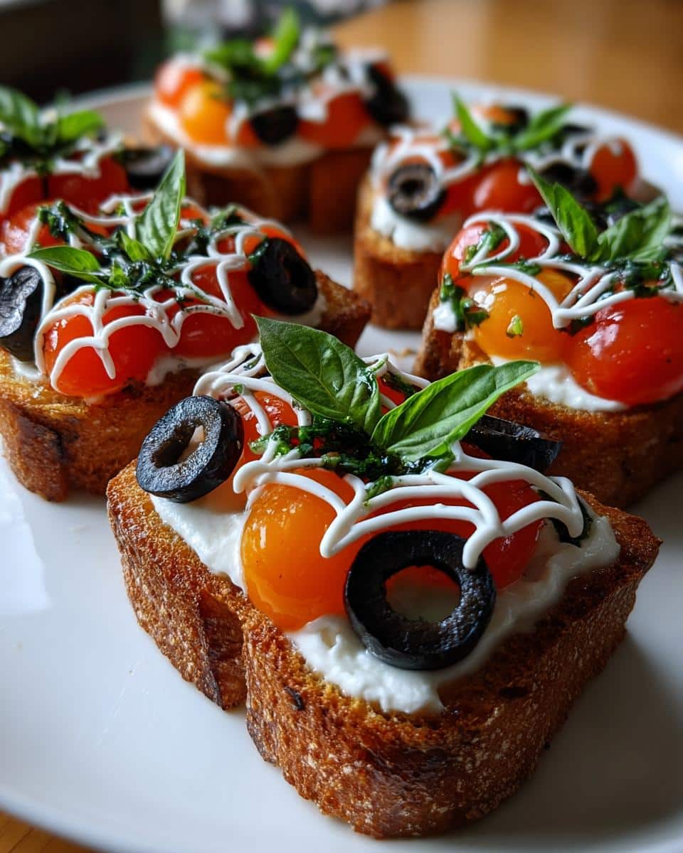 Halloween Bruschetta Appetizer - detail 2