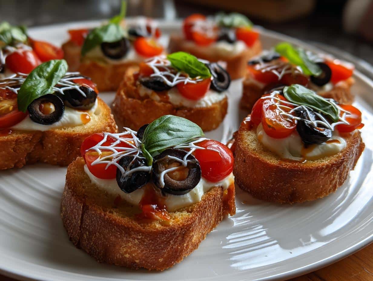 Spooky Halloween Bruschetta Appetizer That Haunts Taste Buds