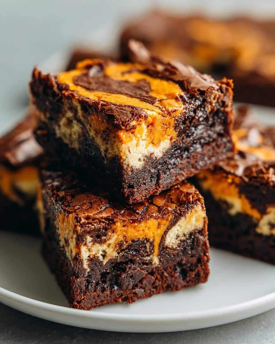 Halloween Cream Cheese Swirl Brownies - detail 2