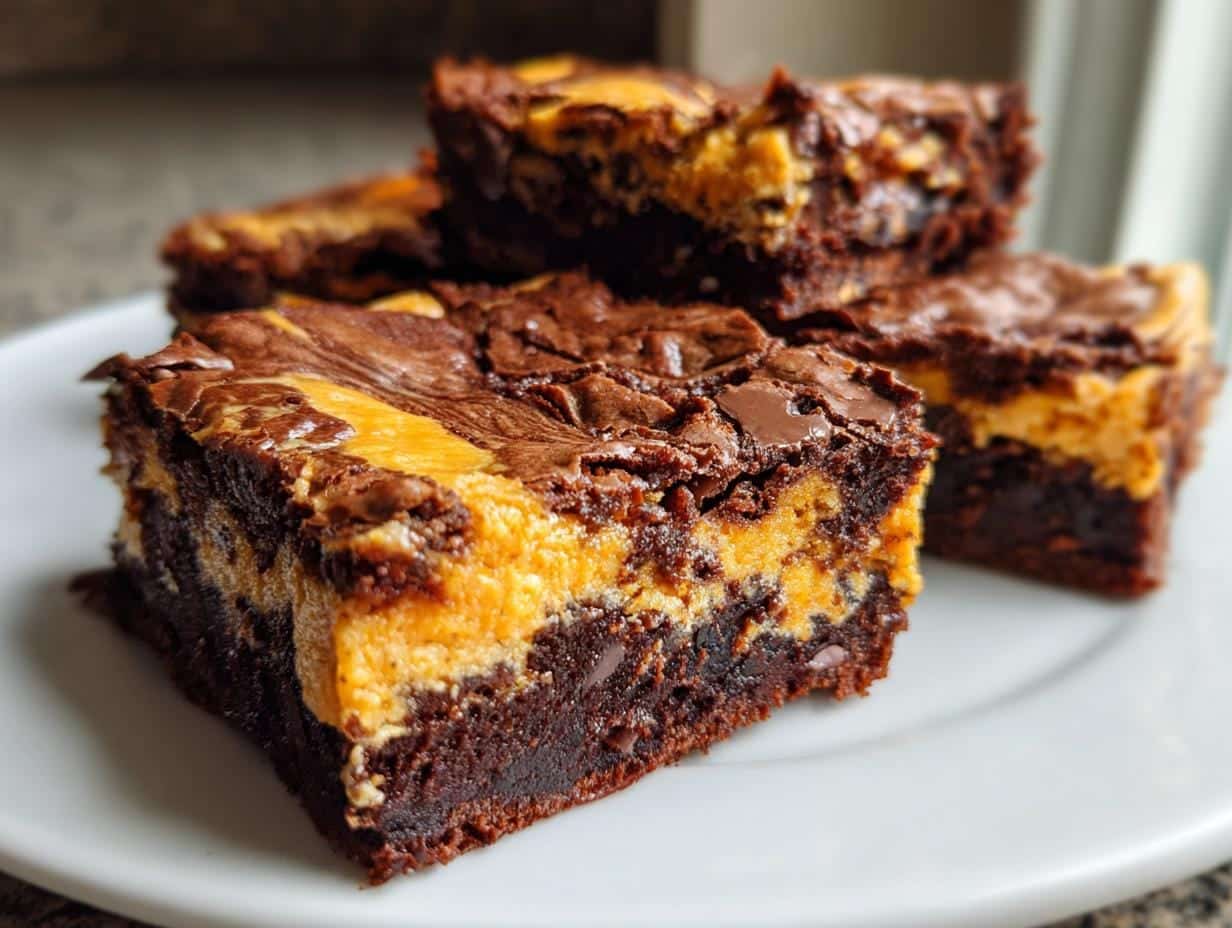 Spooky 25-Minute Halloween Cream Cheese Swirl Brownies Recipe