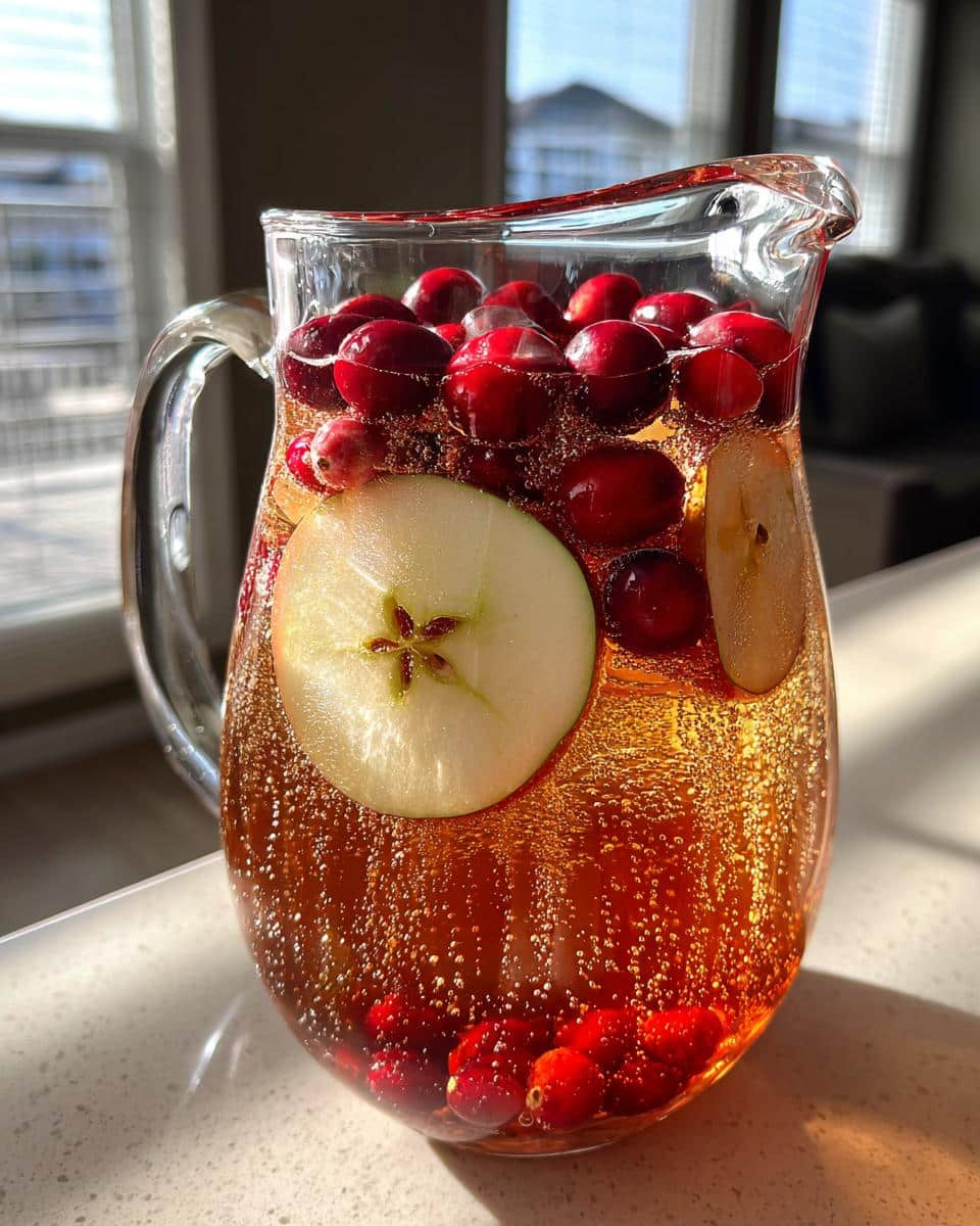 Sparkling Apple Cider Punch with Cranberries - detail 1