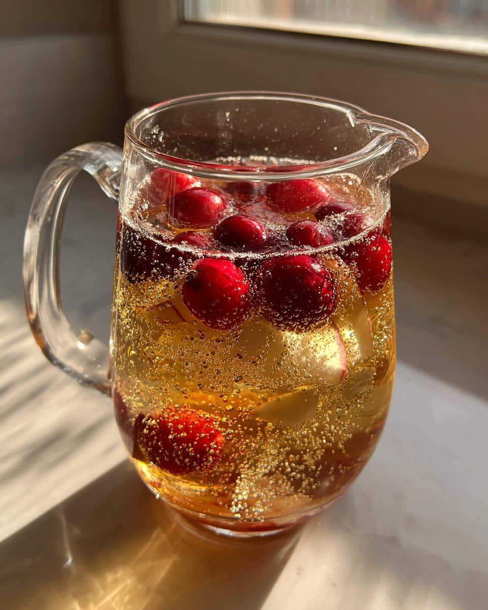 Sparkling Apple Cider Punch with Cranberries - detail 3