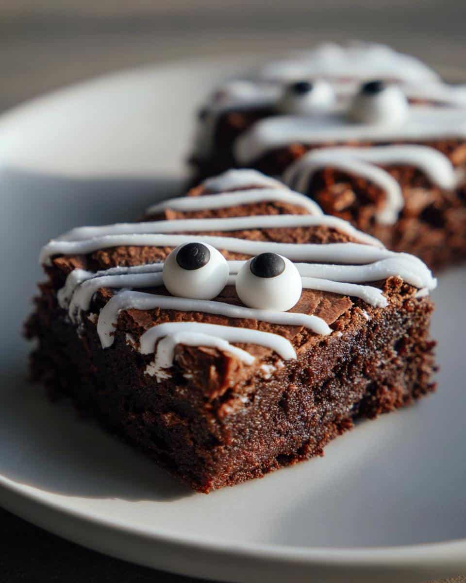 Spooky Mummy Brownies: 3-Ingredient Halloween Magic 6 Spooky Mummy Brownies for a Delightful Halloween Treat - detail 1
