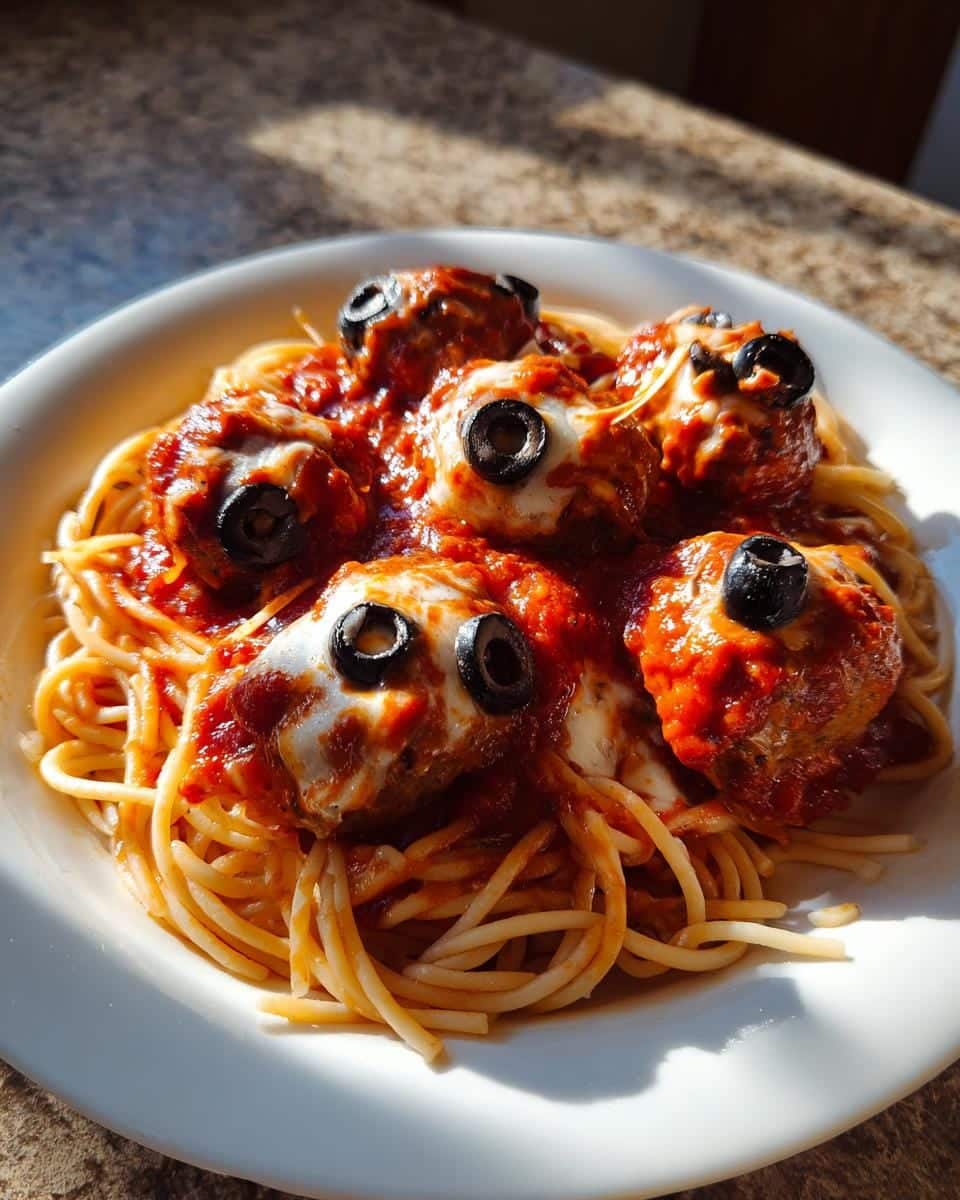 Spooky Spaghetti & Cheesy Monster Meatballs for a Hauntingly Good Meal - detail 1
