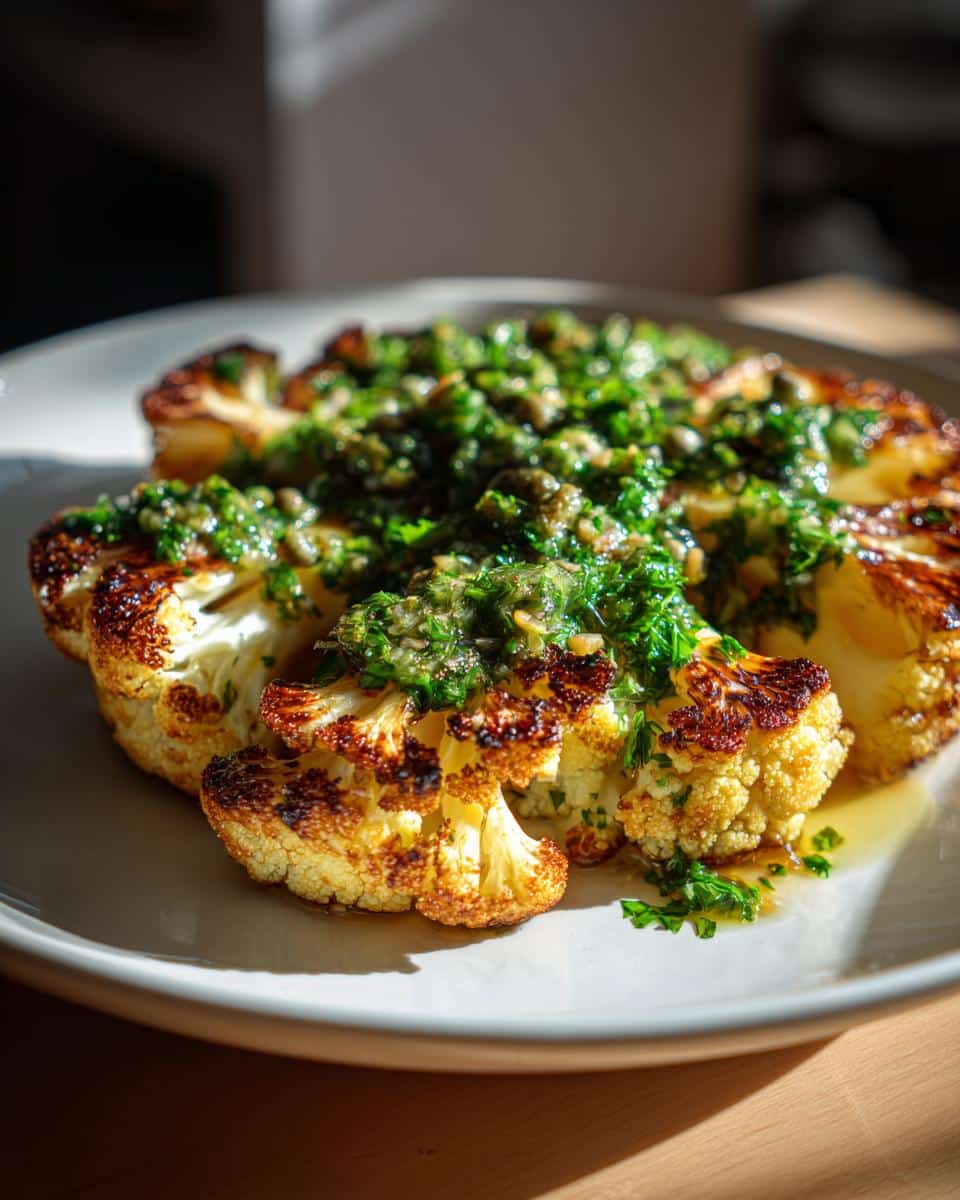 Cauliflower Steaks with Lemon Salsa Verde - detail 2