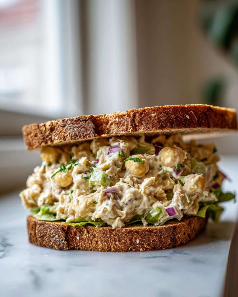 10-Minute Chickpea Tuna Salad Sandwiches – Easy Bliss 6 Chickpea Tuna Salad Sandwiches - detail 2