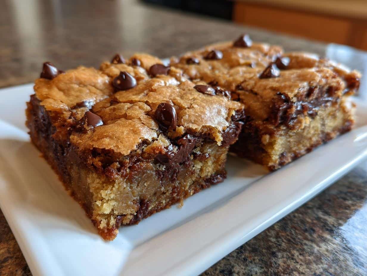 35 Minute Chewy Chocolate Chip Cookie Bars with Perfect Texture