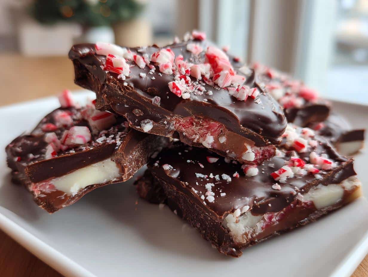 10-Minute Chocolate Peppermint Bark That’s Irresistibly Easy 4 Chocolate Peppermint Bark