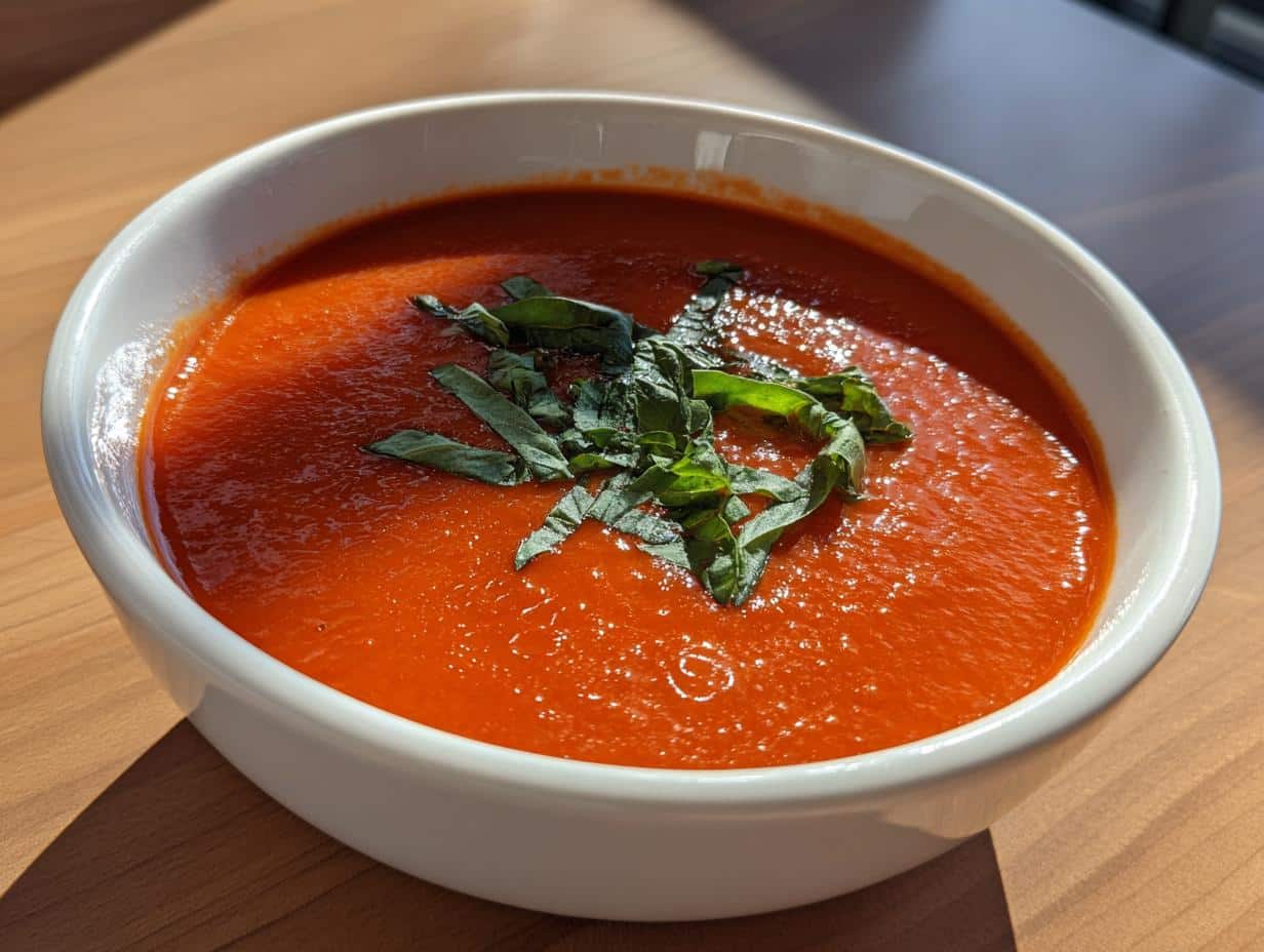 35-Minute Creamy Tomato Basil Soup That Melts Hearts