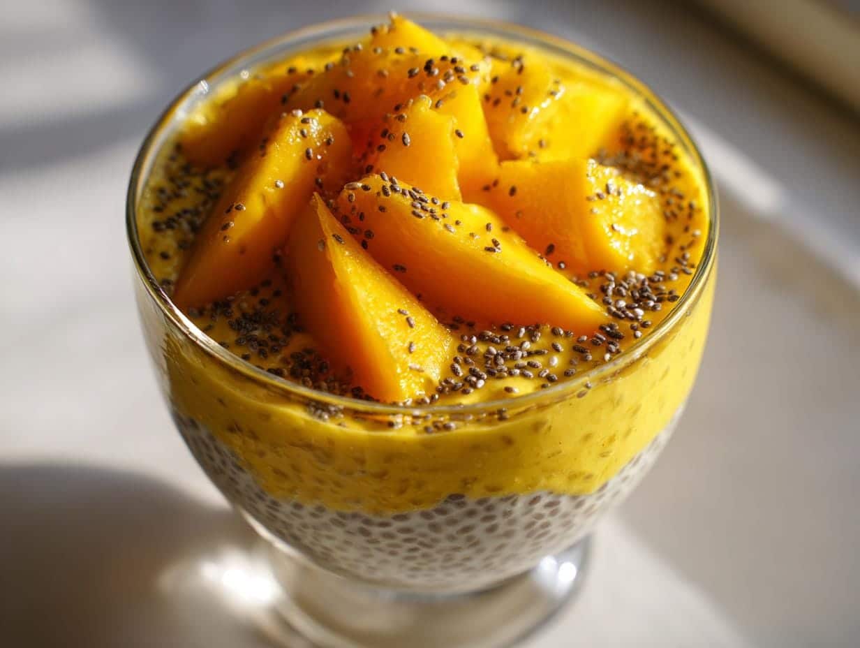 Creamy 5-Ingredient Mango Chia Pudding That Wows