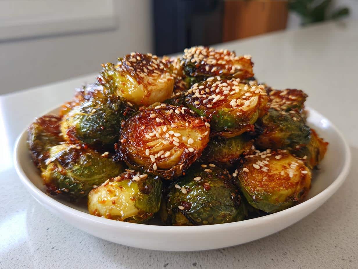 Irresistible Miso Roasted Brussels Sprouts in 30 Minutes