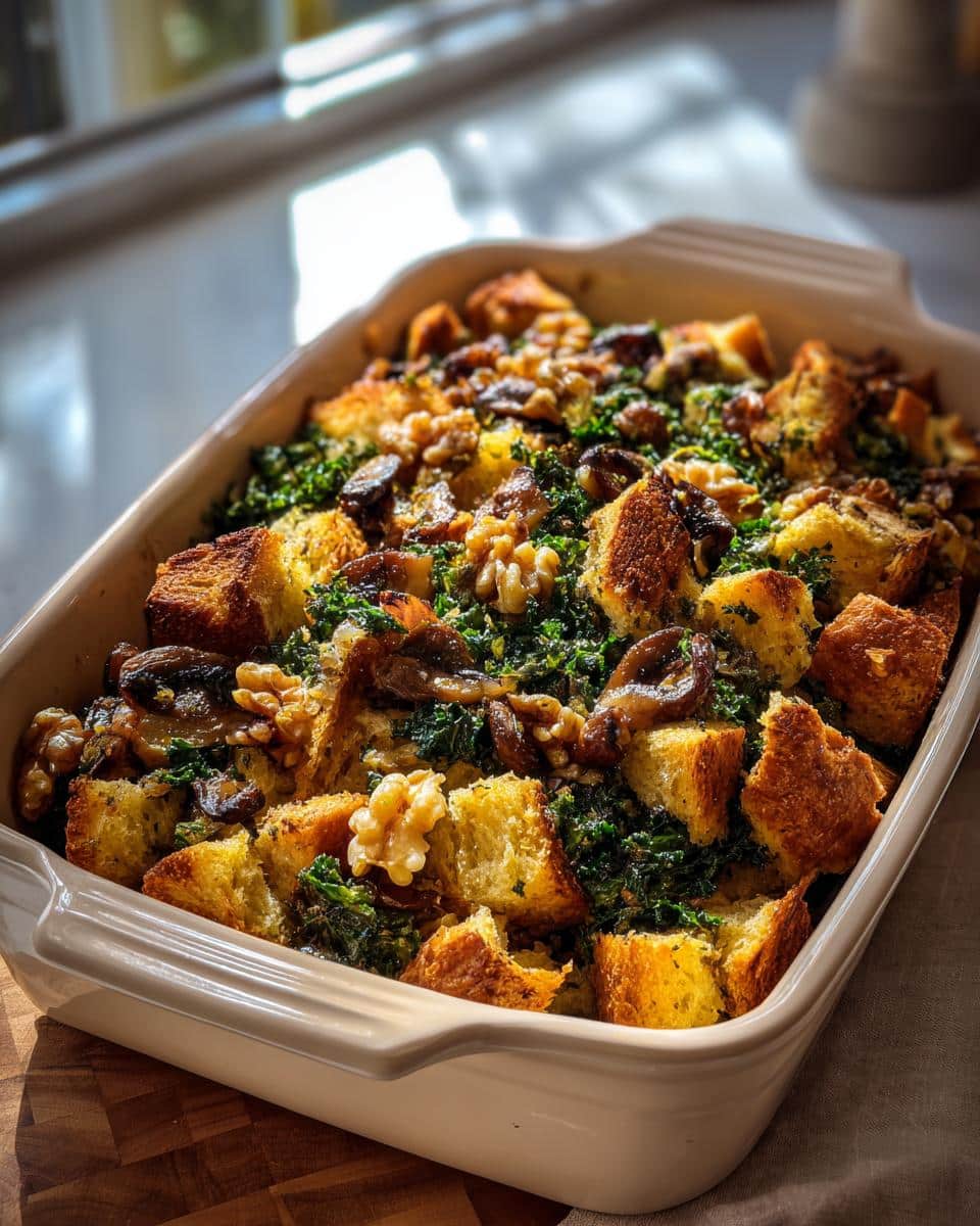 Irresistible Mushroom, Kale & Walnut Stuffing in 3 Easy Steps 7 Mushroom, Kale & Walnut Stuffing - detail 2