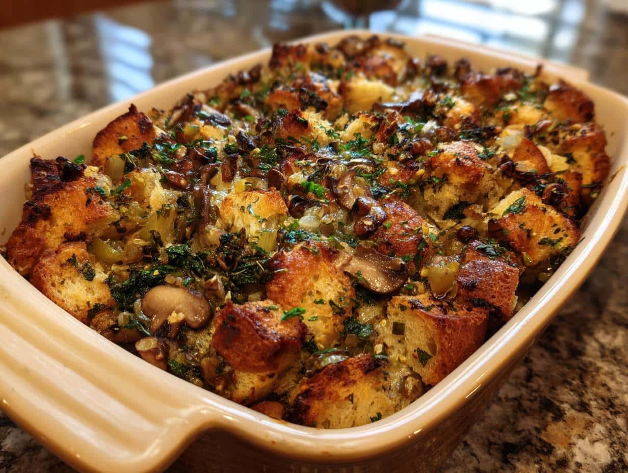 Irresistible Mushroom, Kale & Walnut Stuffing in 3 Easy Steps 5 Mushroom, Kale & Walnut Stuffing