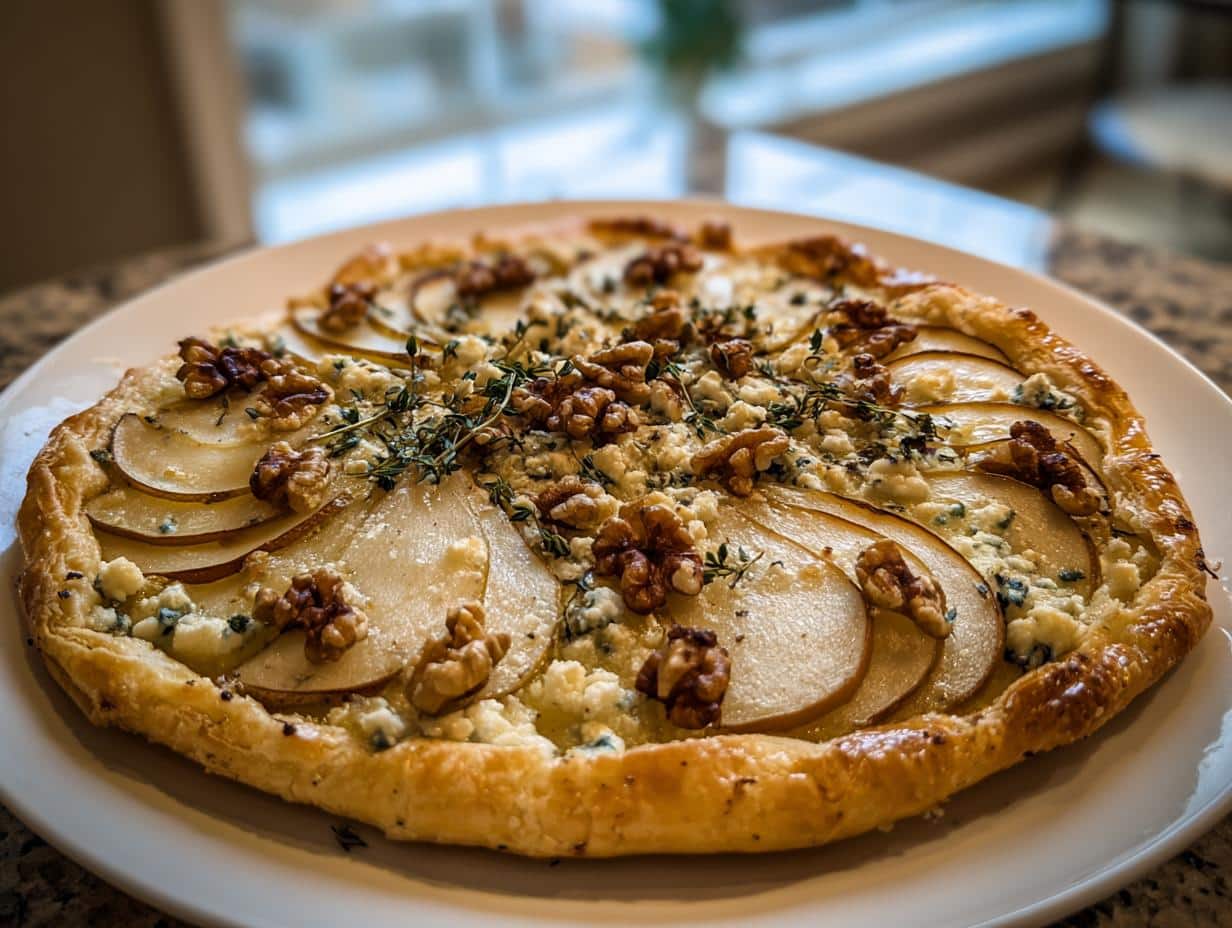 “Savory Pear, Walnut & Blue Cheese Tart in Just 6 Ingredients”