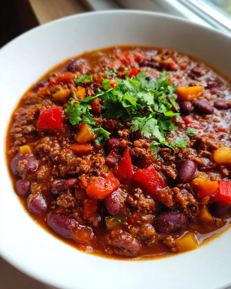 Hearty Three-Bean Turkey-less Chili Recipe in 35 Minutes 5 Three-Bean Turkey-less Chili - detail 1