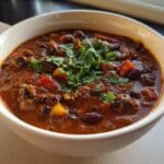 Hearty Three-Bean Turkey-less Chili Recipe in 35 Minutes 7 Three-Bean Turkey-less Chili