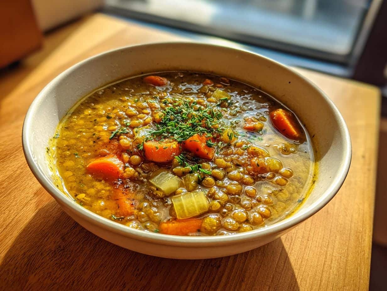 Hearty Vegan Lentil Soup in Just 40 Minutes!