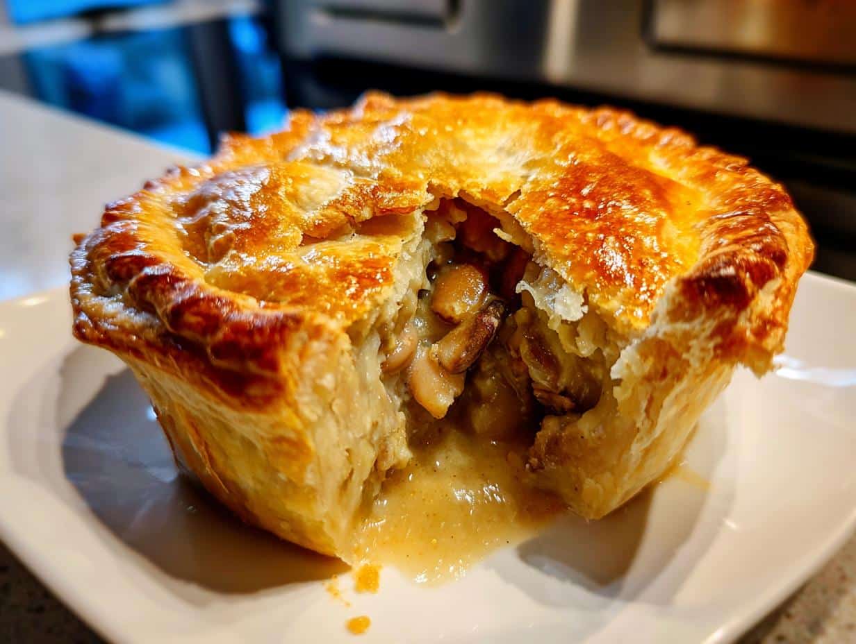 Hearty 30-Min Vegan Mushroom & White Bean Pot Pie – Pure Bliss