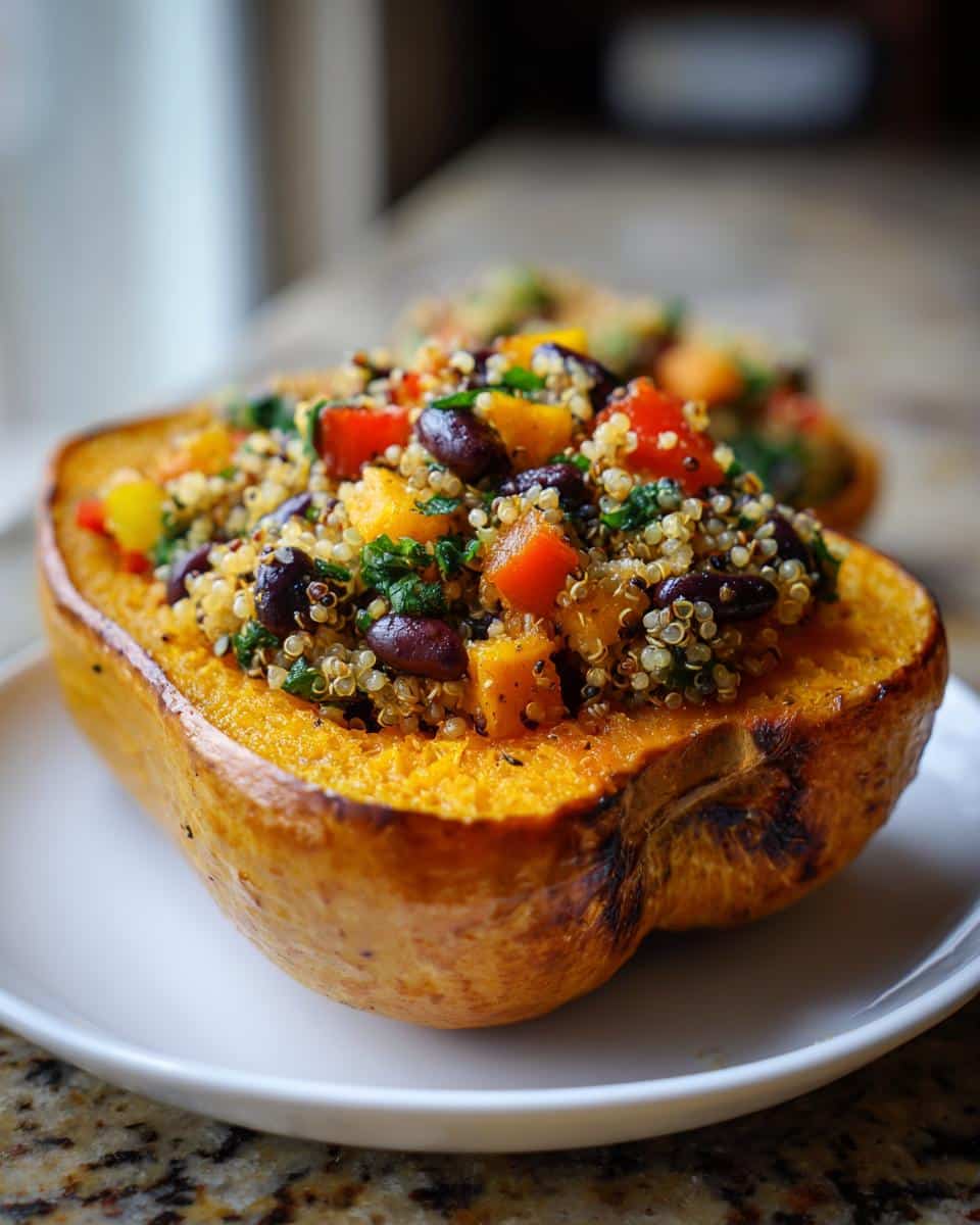 Amazing Vegan Stuffed Butternut Squash in Just 5 Steps 6 Vegan Stuffed Butternut Squash - detail 2