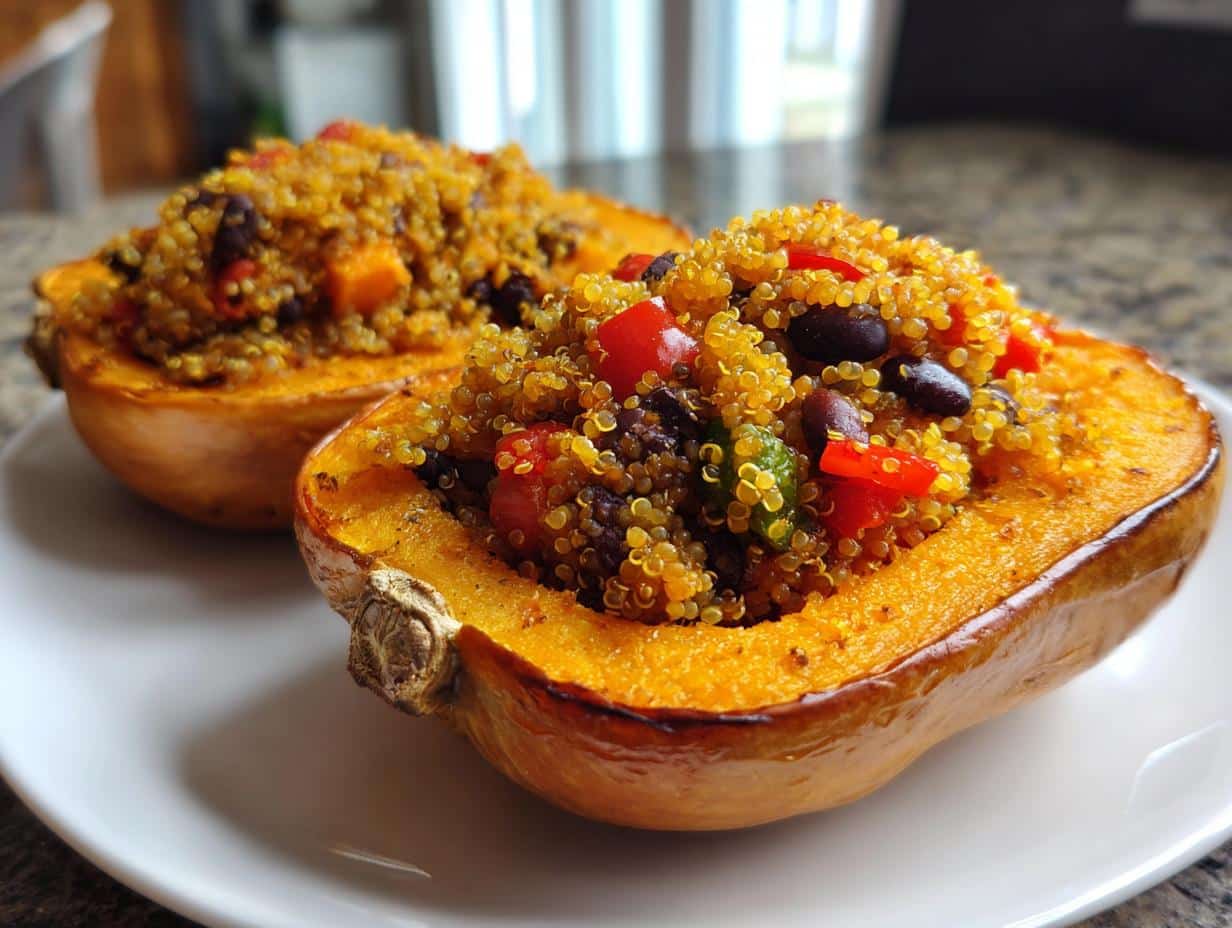 Amazing Vegan Stuffed Butternut Squash in Just 5 Steps 4 Vegan Stuffed Butternut Squash