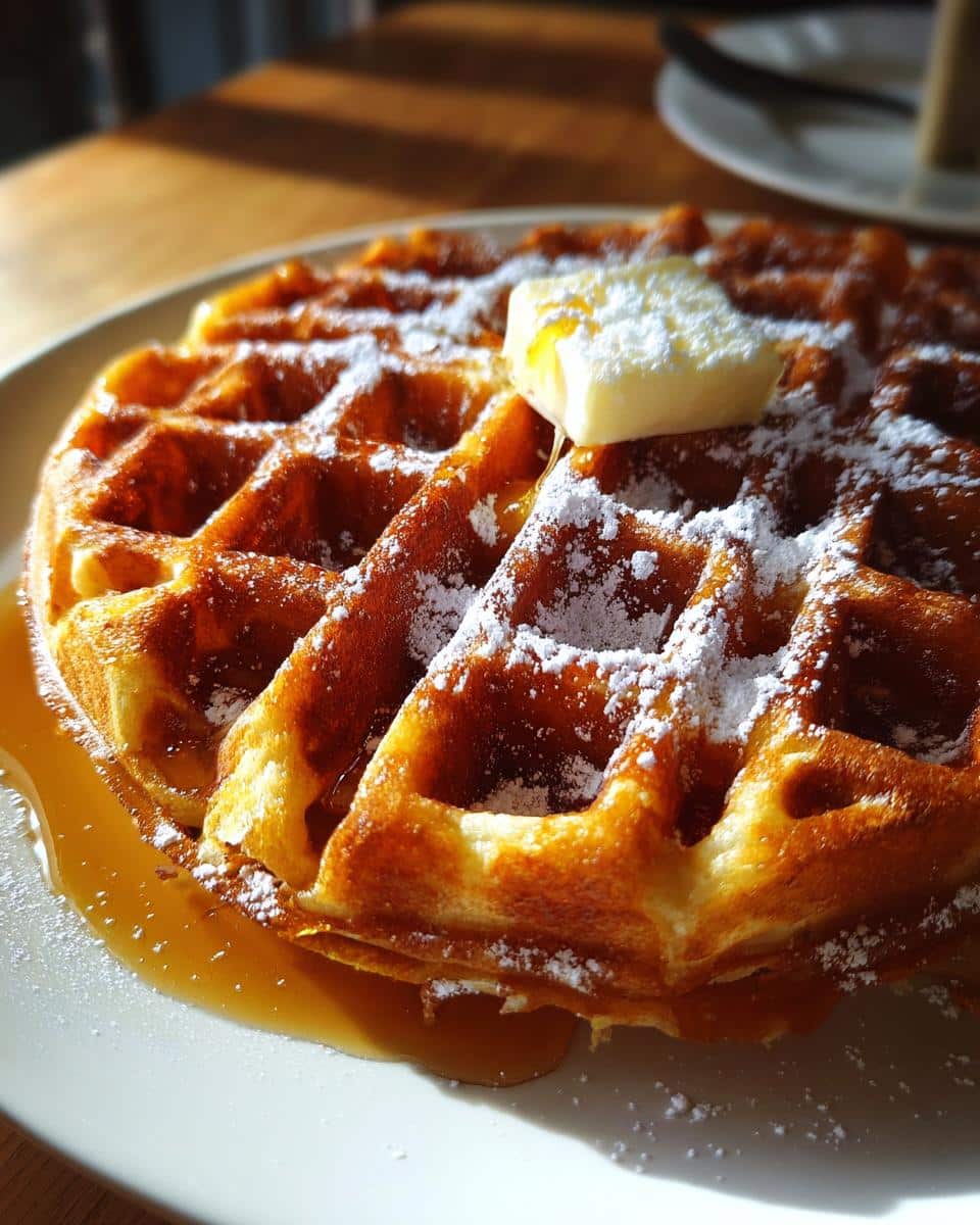 "30-Minute Buttermilk Waffles for Brunch - Irresistibly Crispy" 4 buttermilk waffles for brunch - detail 1
