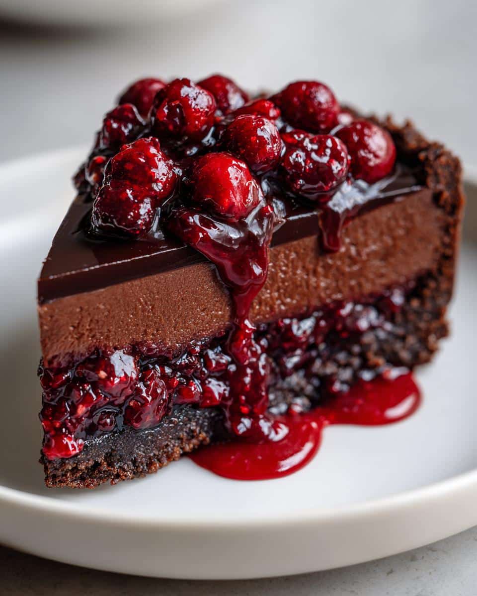 chocolate cranberry tart​ - detail 1