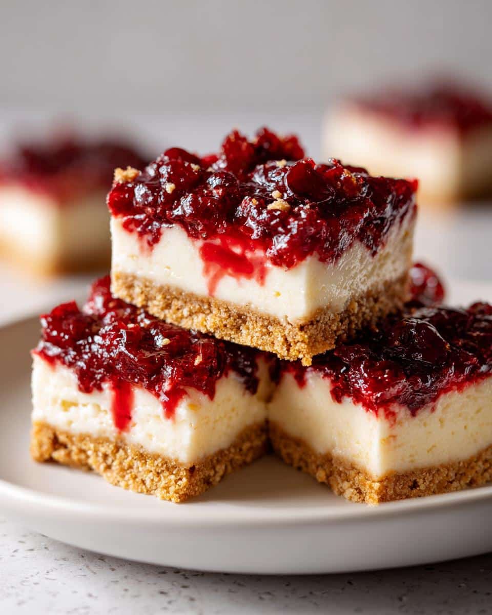 cranberry cheesecake bars​ - detail 1