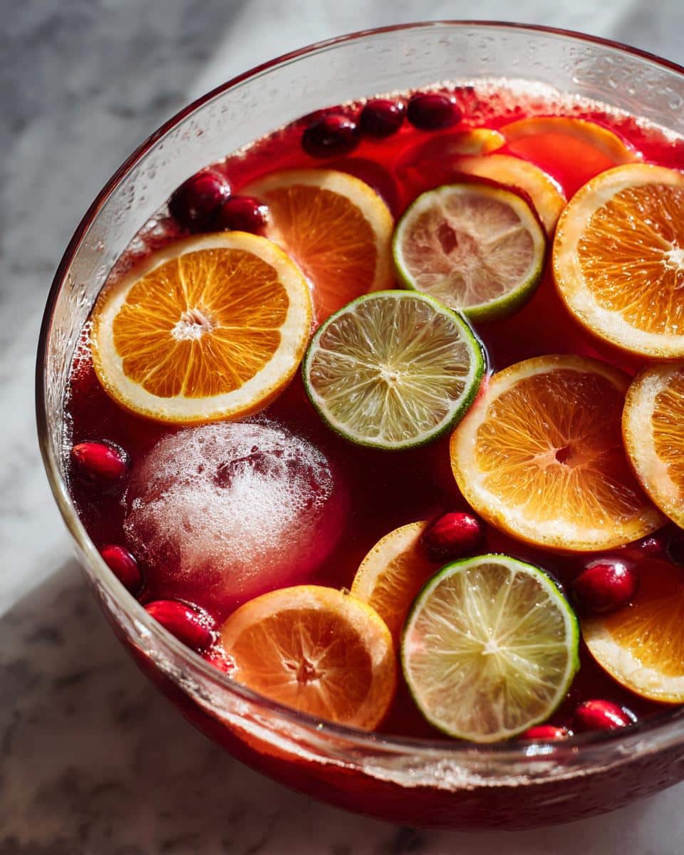 Irresistible 10-Minute Cranberry Orange Sherbet Punch Recipe