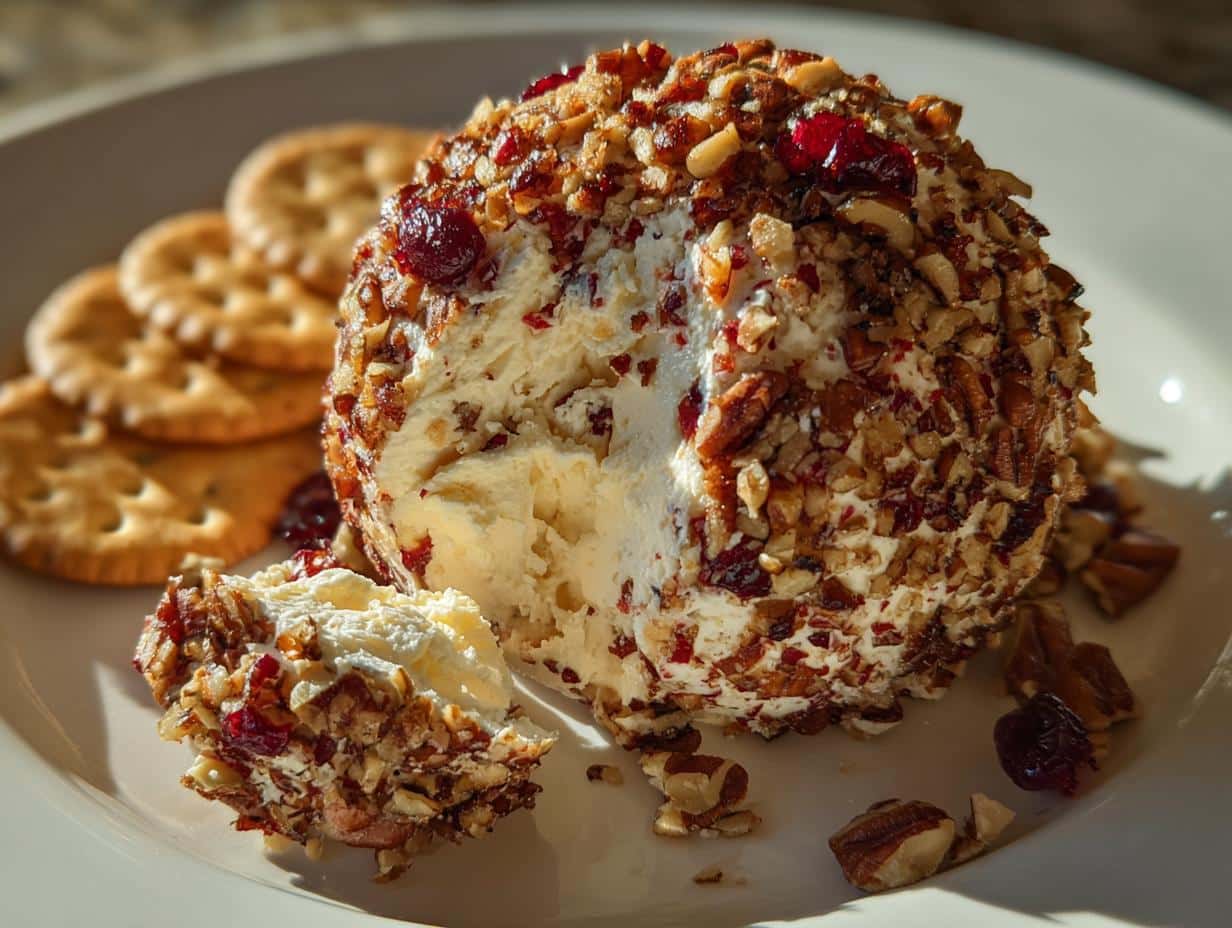 Incredibly Easy 15-Minute Cranberry Pecan Cheese Ball Appetizer