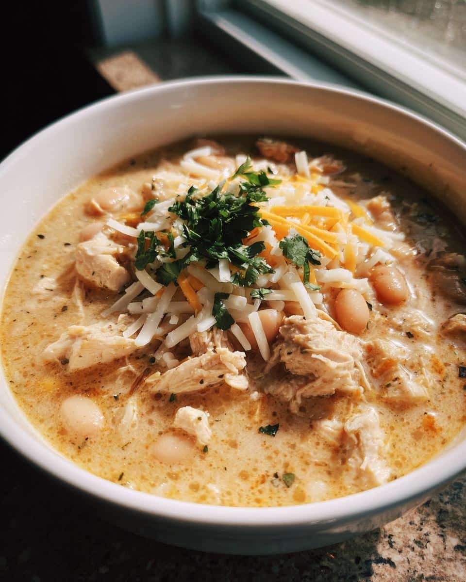 creamy white chicken chili​ - detail 1