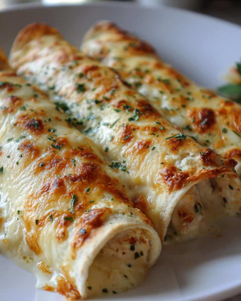 Irresistible Creamy White Chicken Enchiladas in 25 Minutes