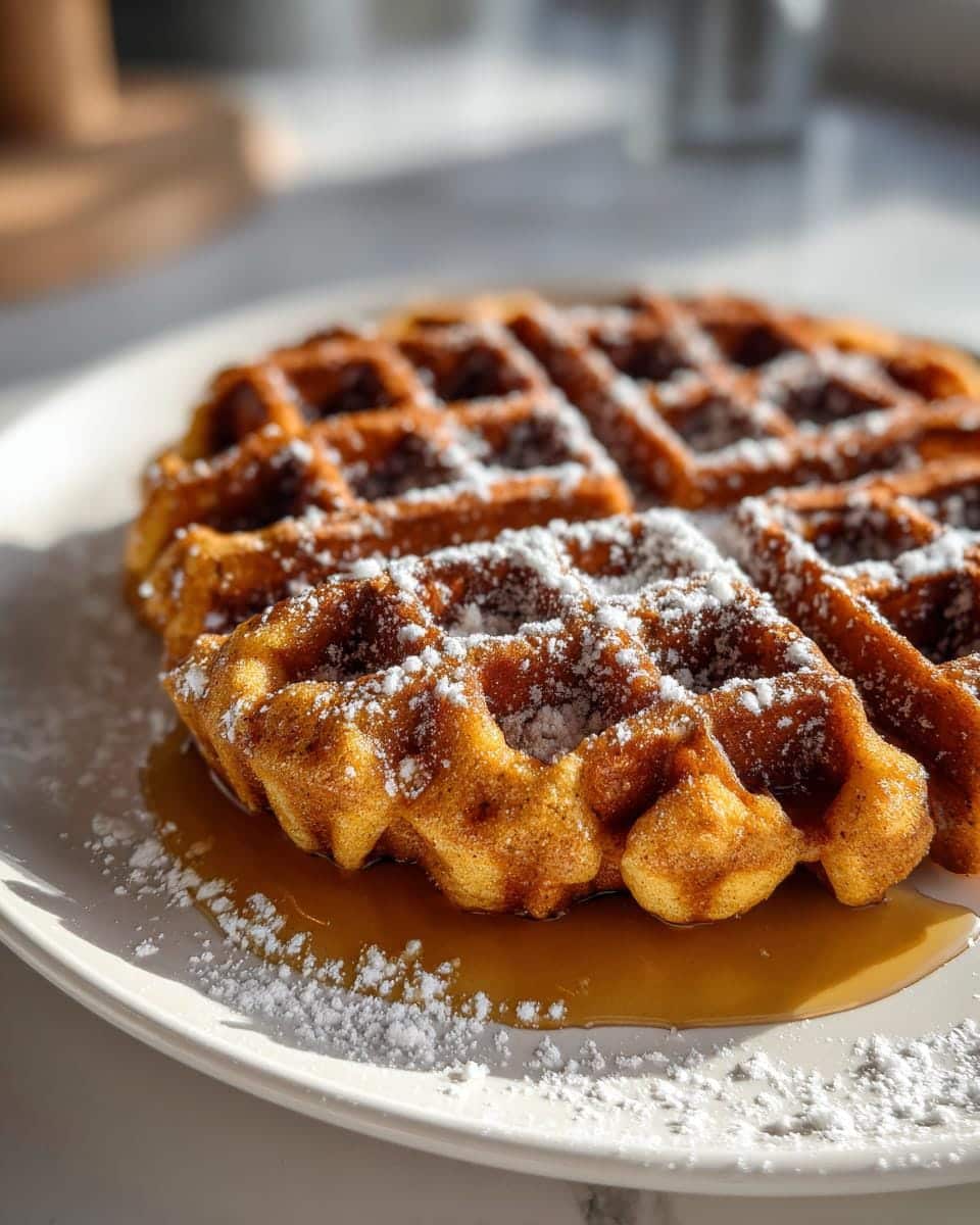 3-Ingredient Perfect Gingerbread Waffles for Cozy Mornings 4 gingerbread waffles - detail 1