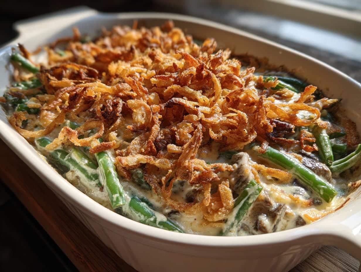 Irresistible Green Bean Casserole with Crispy Onions in 30 Minutes