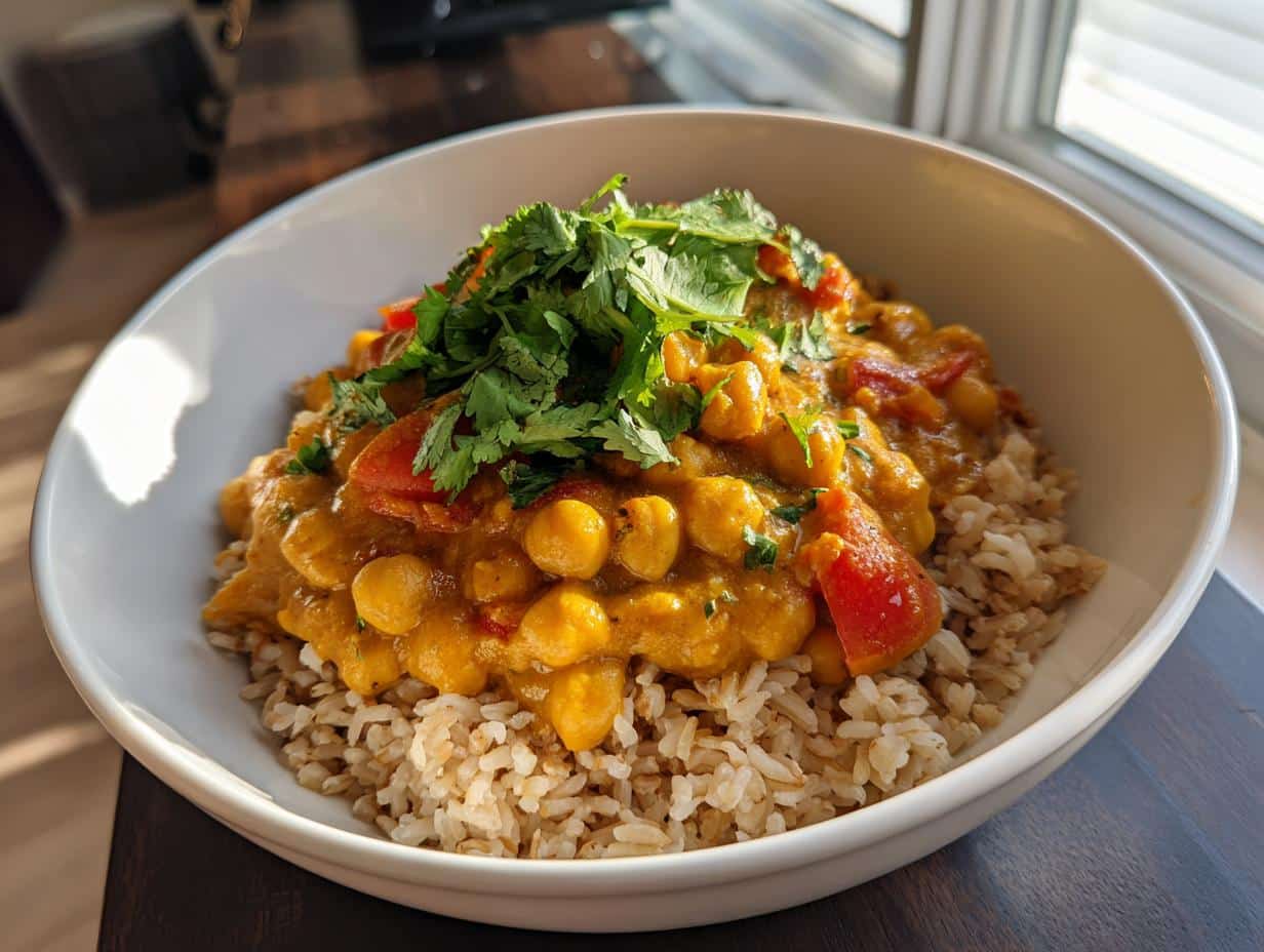 30-Minute High Protein Chickpea Curry Bowl That Satisfies