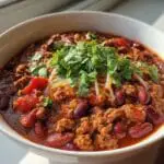 high protein turkey chili​