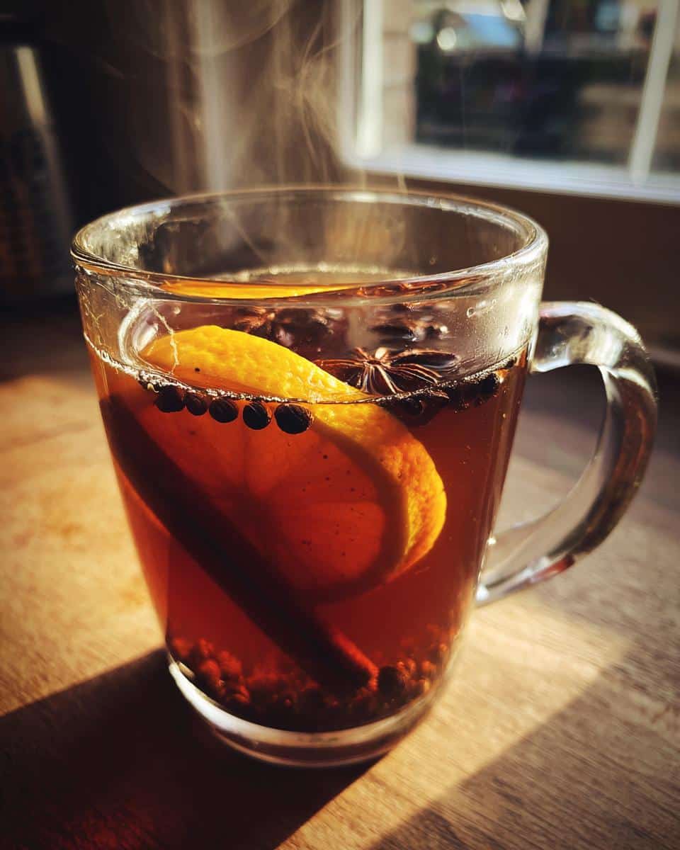 homemade mulled apple cider​ - detail 1