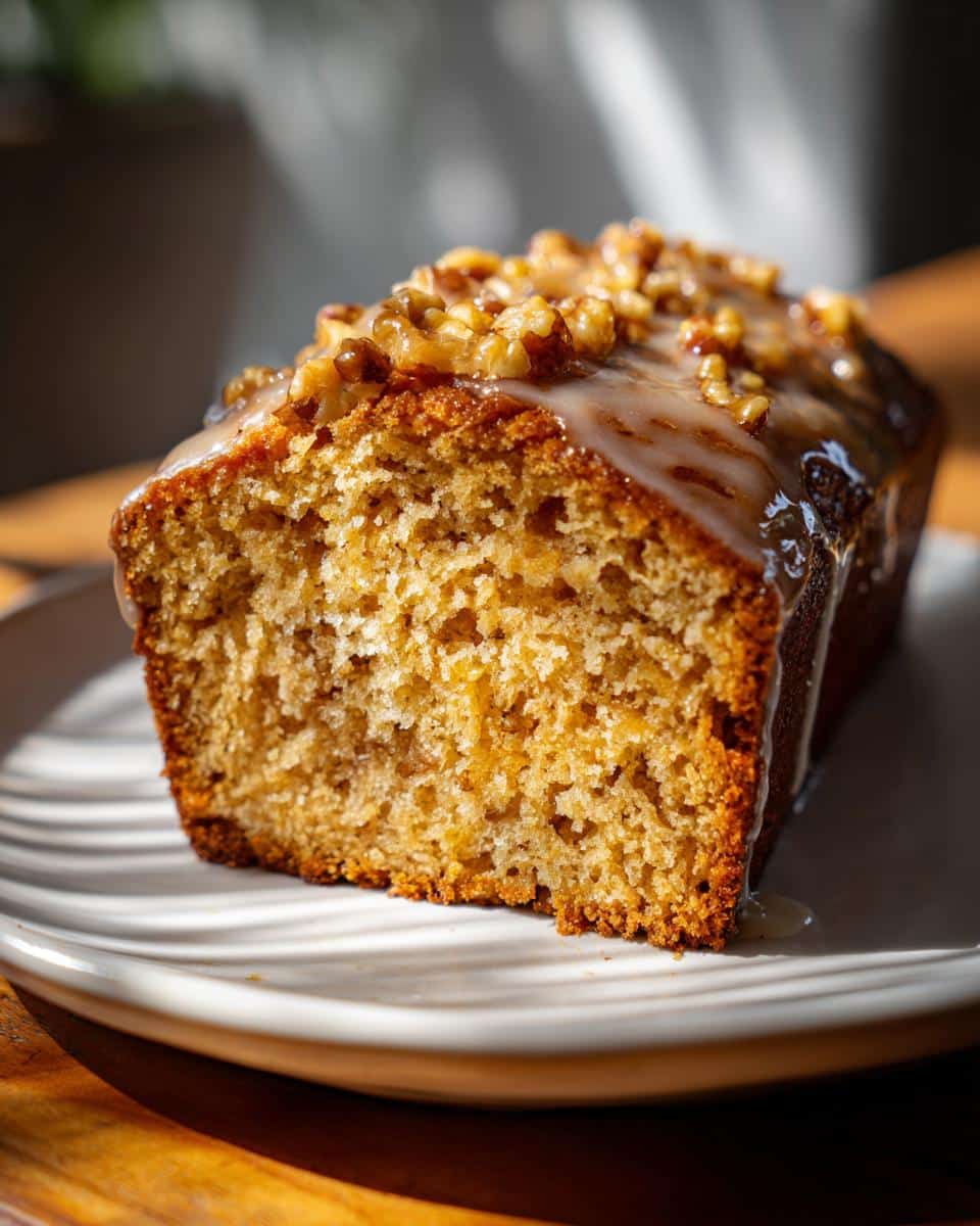 maple walnut loaf cake​ - detail 1