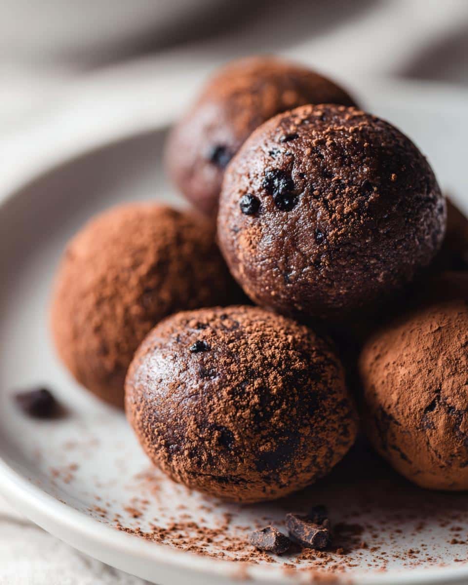 "15-Minute Peppermint Chocolate Protein Balls for Crazy Energy" 4 peppermint chocolate protein balls - detail 1