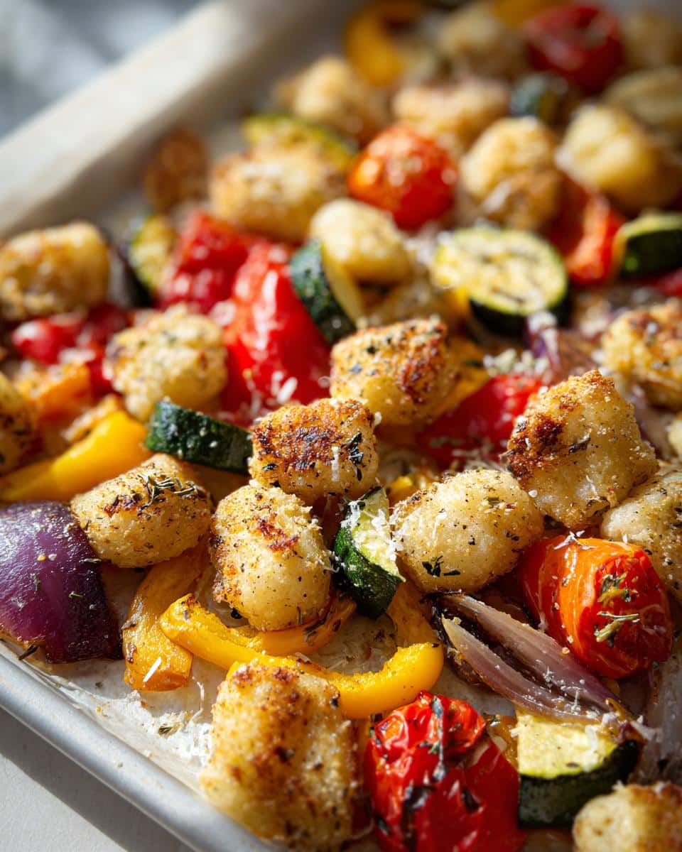 sheet pan gnocchi and vegetables​ - detail 1