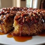 sticky pecan upside‑down cake​