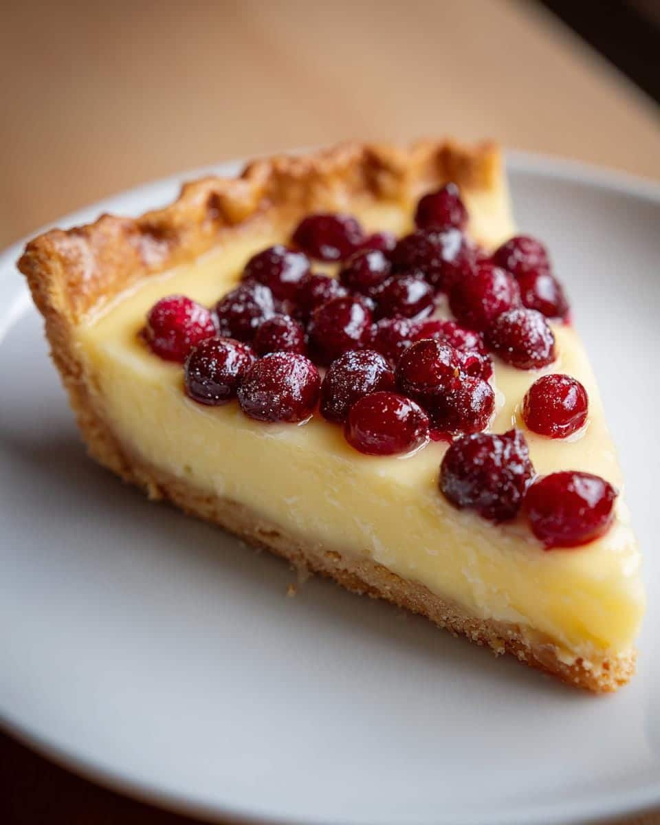 sugared cranberry custard pie​ - detail 1