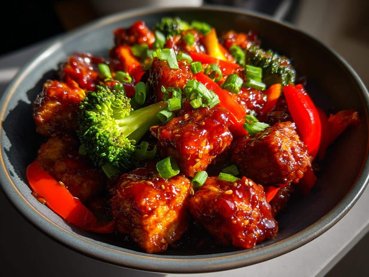 Fiery Crispy Sriracha Tofu Stir Fry in Just 30 Minutes