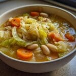 easy cabbage soup with white beans