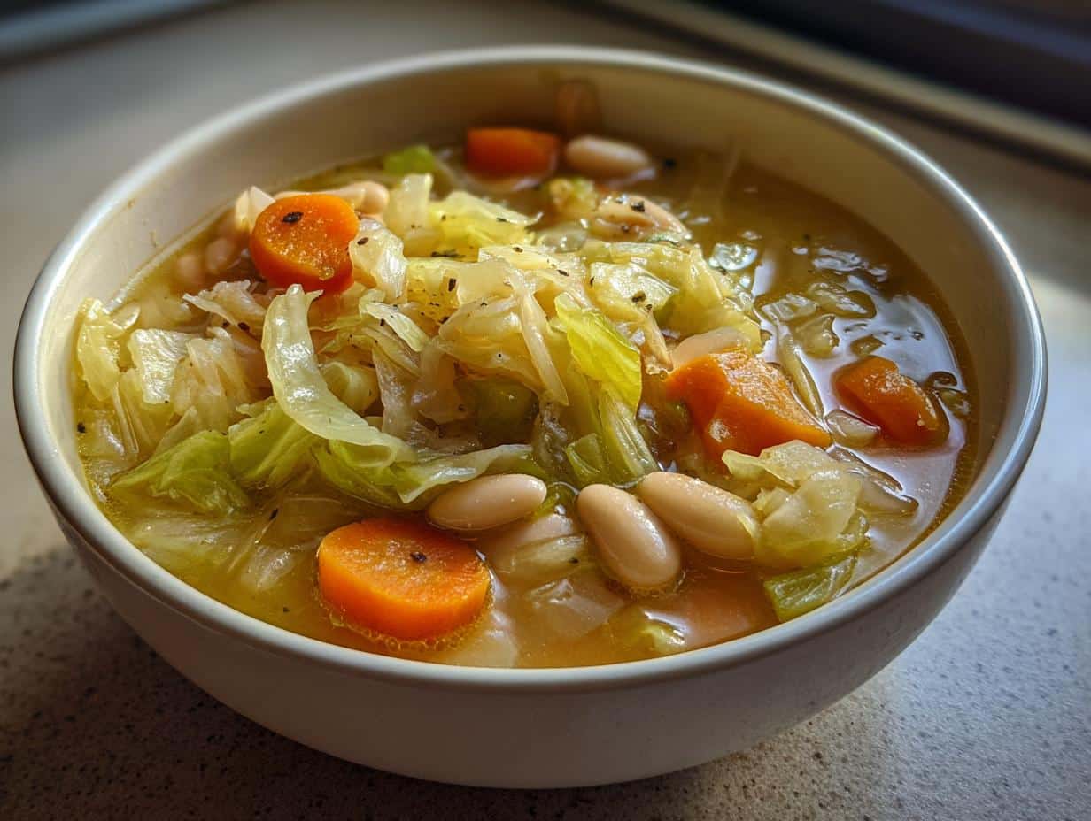 20-Minute Easy Cabbage Soup with White Beans So Good