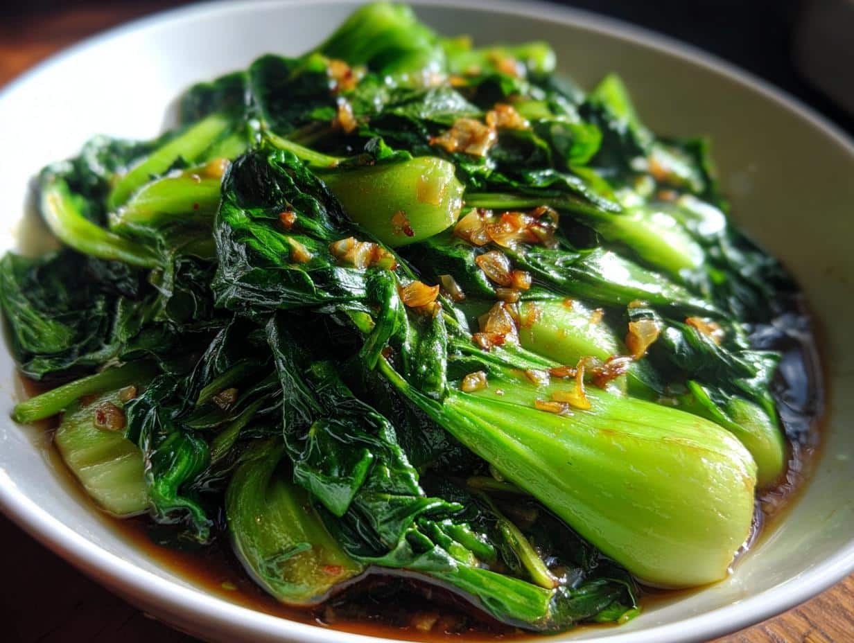 10-Minute Garlic Ginger Bok Choy Stir Fry – Insanely Delicious!