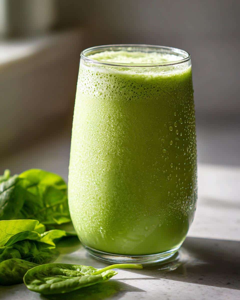 healthy spinach shamrock shake