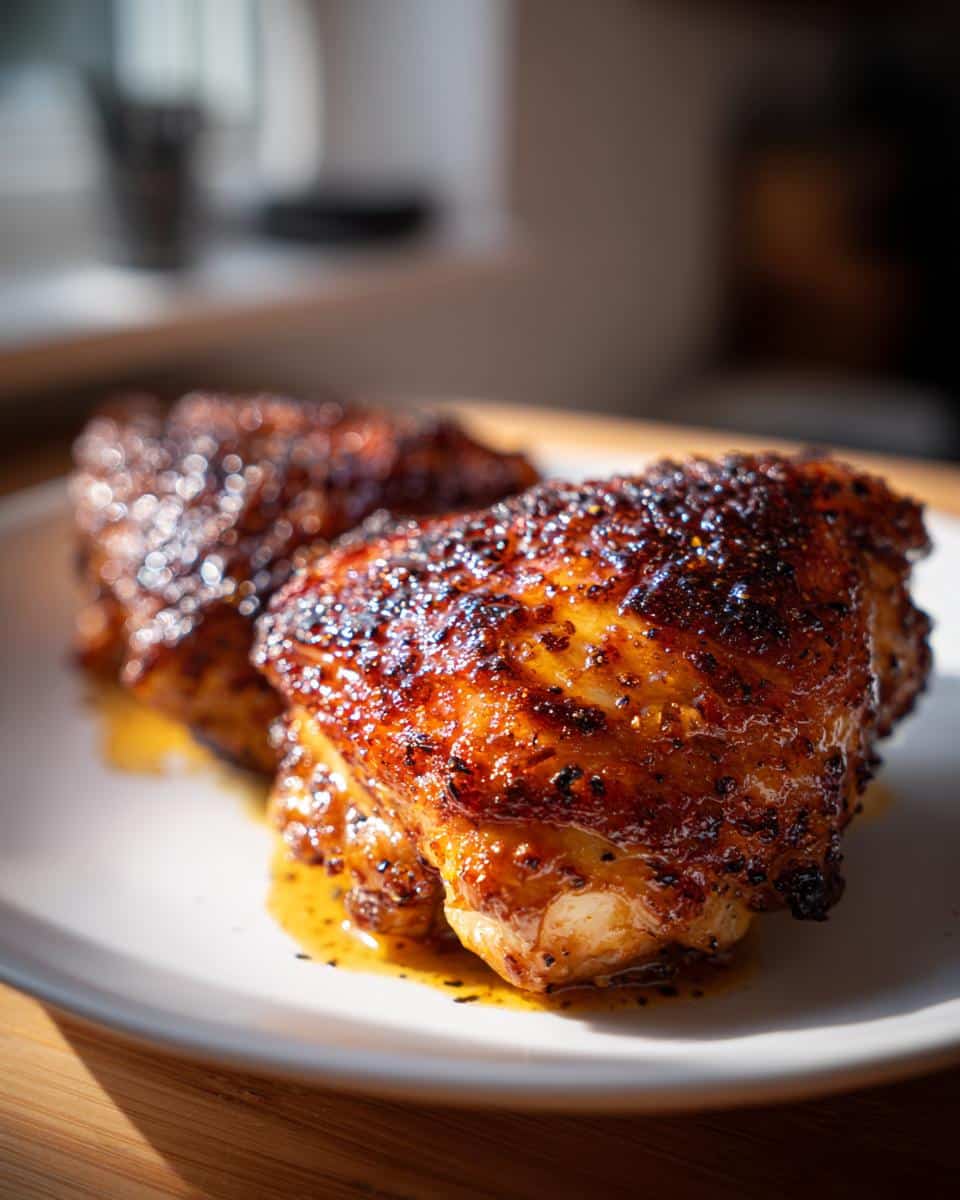 hot honey crispy chicken thighs - detail 1